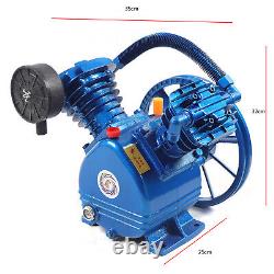 V-Style 175PSI 2 Cylinder Air Compressor Pump Double Stage Motor Head Air Tool