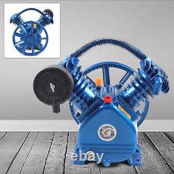 V Style 2 Cylinder Air Compressor Pump Motor Head Air Tool Double Stage 175psi