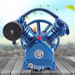 V Style 2 Cylinder Air Compressor Pump Motor Head Air Tool Double Stage 175psi