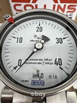 WIKA Alexander Wiegand SE & Co. 732.14 Differential Pressure Gauge, 0-40 inH2O