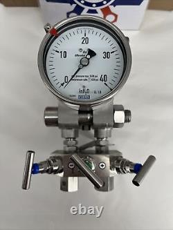 WIKA Alexander Wiegand SE & Co. 732.14 Differential Pressure Gauge, 0-40 inH2O